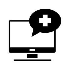 Obraz premium Illustration of online medical service icon vector