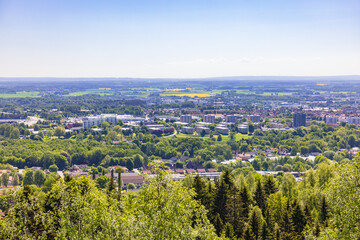 Fototapeta na wymiar Beautiful summer day at a Swedish city view