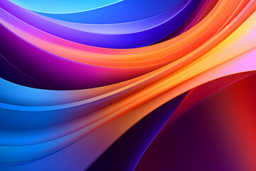 Naklejka premium Dynamic multi-colored gradient waves background with vibrant colors