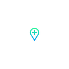 add location icon vector graphic with colors