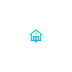 open house icon vector graphic with colors