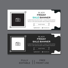 Black Friday Fashion Sale Facebook Cover Template and social media post design