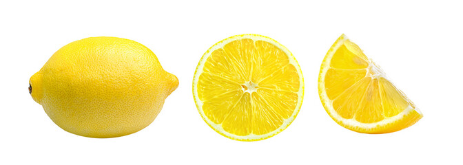  lemon on  transparent png - obrazy, fototapety, plakaty