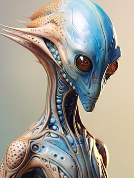 Extraterrestrial alien concept. Generative AI