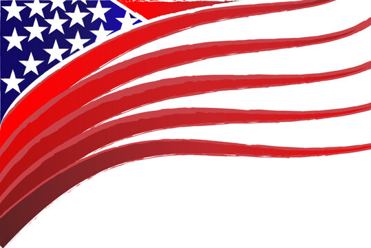 Usa flag American Patriotic symbol logo Banner vector image grunge background template