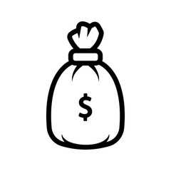 Money Bag icon. sign for mobile concept and web design. vector illustration