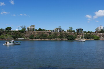 Fototapeta na wymiar Blick zum Kangaroo Point in Brisbane