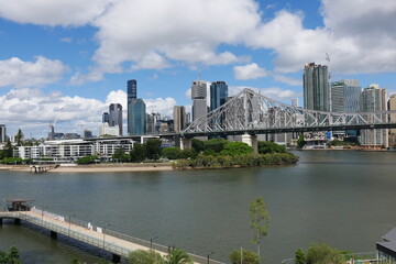 Fototapeta na wymiar Große Brücke Story Bridge in Brisbane