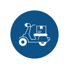 Naklejka premium Bike delivery Vector Icon with trendy background colors that can easily edit or modify