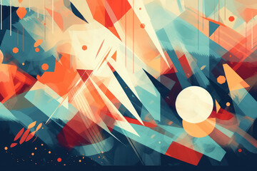 Geometric Shapes on Abstract Background