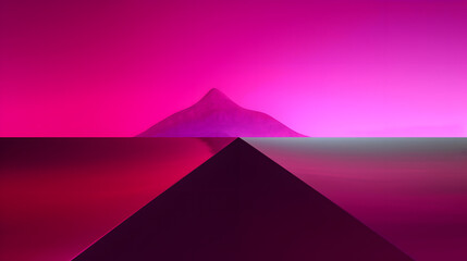 Fototapeta na wymiar Digital gradient purple pink white glass geometric horizontal version poster web page PPT background with generative