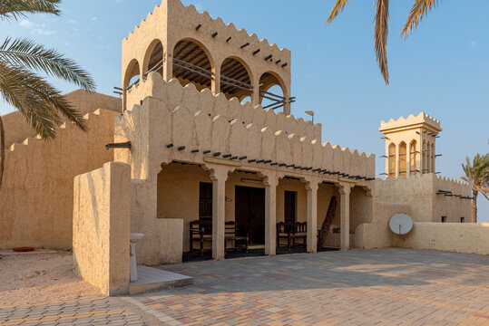 A contemporary recreation of an antique Arabic village nestled behind a canyon in the desert of the Zekreet. known as Film City