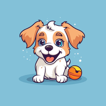 Design illustration Tshirt, Dog cute Vector