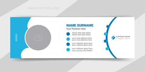 Email Signature Template Design Or Email Footer Personal Social Media Cover
