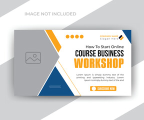 Video thumbnail design or corporate business company social media web banner template design