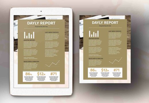 Modern Daily Work Report Template