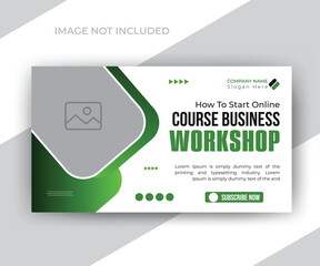 Video thumbnail or web banner template for your business promotions ads design