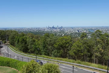 Gordijnen Blick vom Mount Cootha nach Brisbane © Falko Göthel