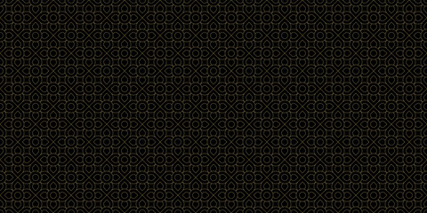 Luxury gold background pattern seamless geometric line floral circle abstract design vector. Christmas background design. - 606704172