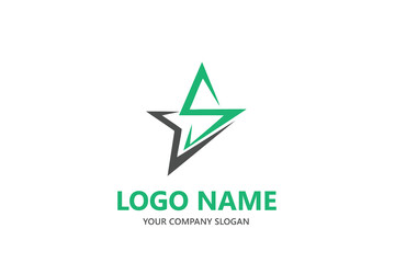 creative letter S start shape logo design for the business or corporate company