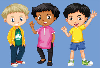 Vector set of children from different countries