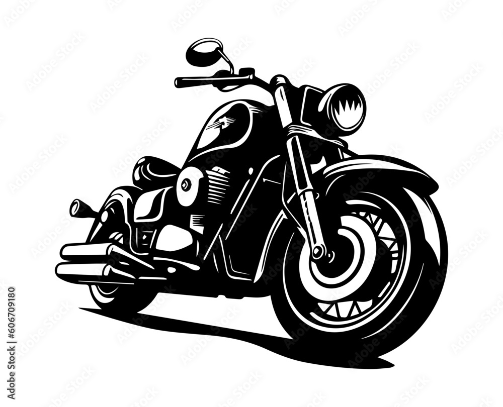 Wall mural MOTORCYCLE ISOLATED ON WHITE