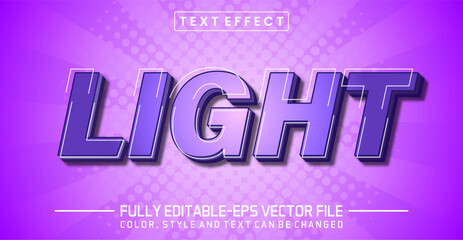 Light text editable style effect