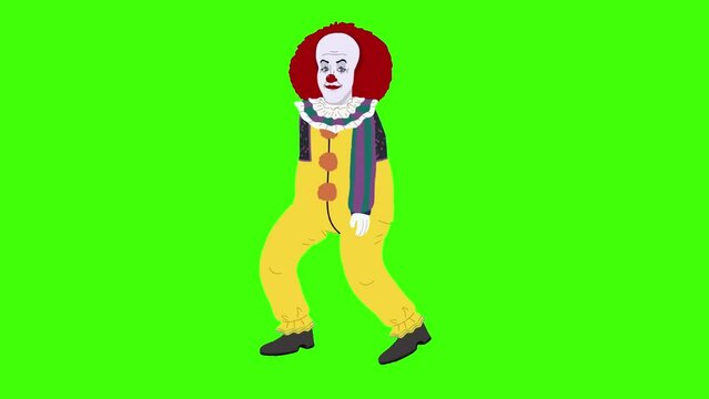 Pennywise walking animation on green screen