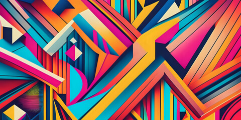 abstract colorful background with lines generative AI
