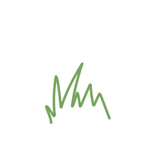 Grass Line Icon Vector 