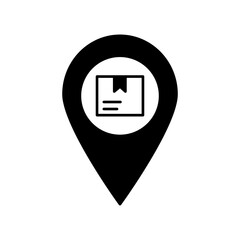 Parcel location Glyph Vector Icon that can easily edit or modify

