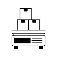 Parcel scale Glyph Vector Icon that can easily edit or modify

