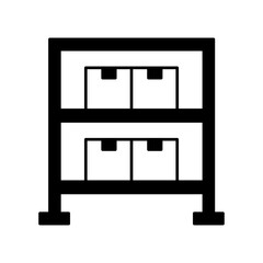 Parcels rack Glyph Vector Icon that can easily edit or modify

