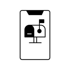 Online post office Glyph Vector Icon that can easily edit or modify

