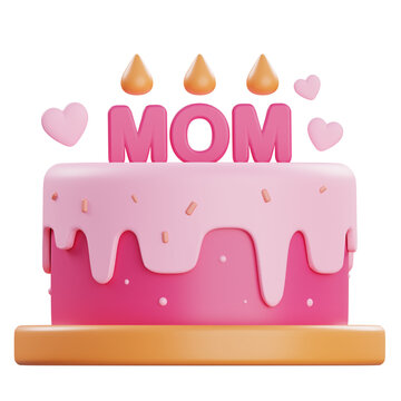 3d render of mother's day cake