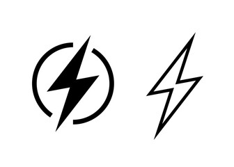 lightning bolt icon, power icon