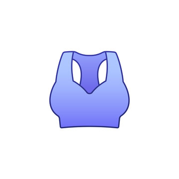 sport bra top icon with outline