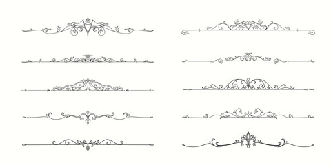 Obraz premium divider calligraphic design elements and page decoration