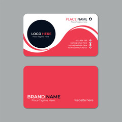 Business card template design with texture and pattern, visiting card, name card, Print ready double sided clean fresh and modern corporate business card layout with mockup
