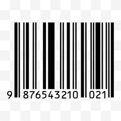 Barcode icon for design. Easily editable vector stock illustration on a transparent background.