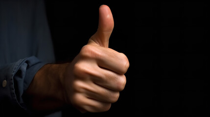 hand showing thumbs up