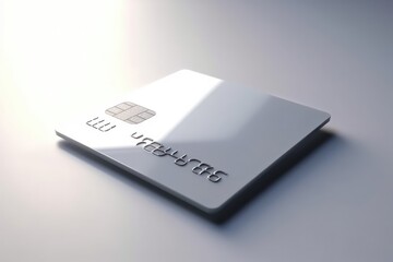 white cardholder for storing credit cards in the form of a credit card. Generative AI
