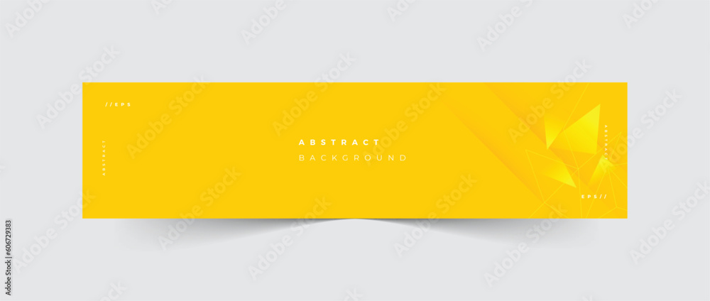 Wall mural linkedin banner technology yellow abstract background