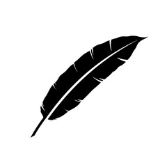 feather - vector icon, silhouette
