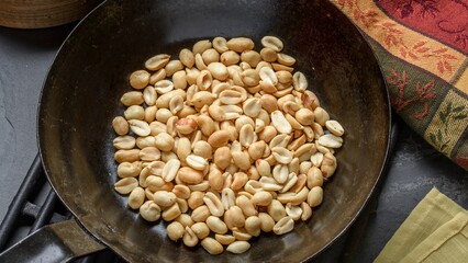 Savory Temptation: Close-Up of Roasted and Salted Peanuts, Showcasing Irresistible Crunchiness in Stunning 4K Ultra HD Resolution