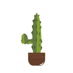 Aesthetics tree cactus vector with pot compatible for any design 