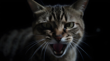 "In the sacred hush of the temple, a mysterious black cat prowls, its watchful eyes embodying the enigmatic guardianship that transcends realms, bringing an aura of mystique and reverence."