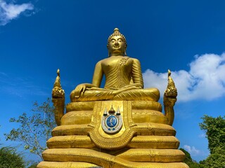 The statue of the golden Buddha is located on the highest point of Phuket.