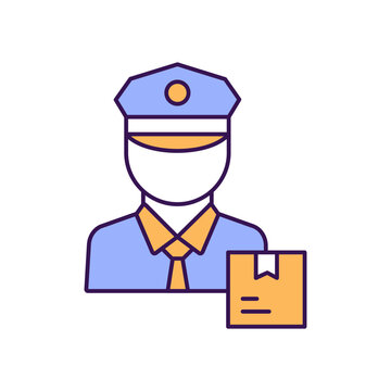 recommend clip art: Mailman Outline with Colors Fill Vector Icon that can easily edit or modify
                    
                    