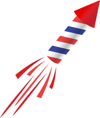 Fireworks Rocket Celebrate America Day Stars Decorative Balloons About USA Have Fun for card banner.